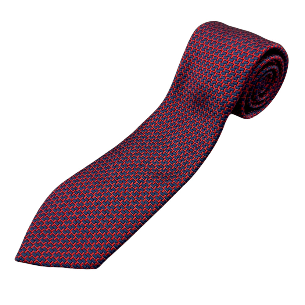 Superba Vintage Imported‎ Polyester Dress Tie Bold Zigzag Pattern 53" 3.25"